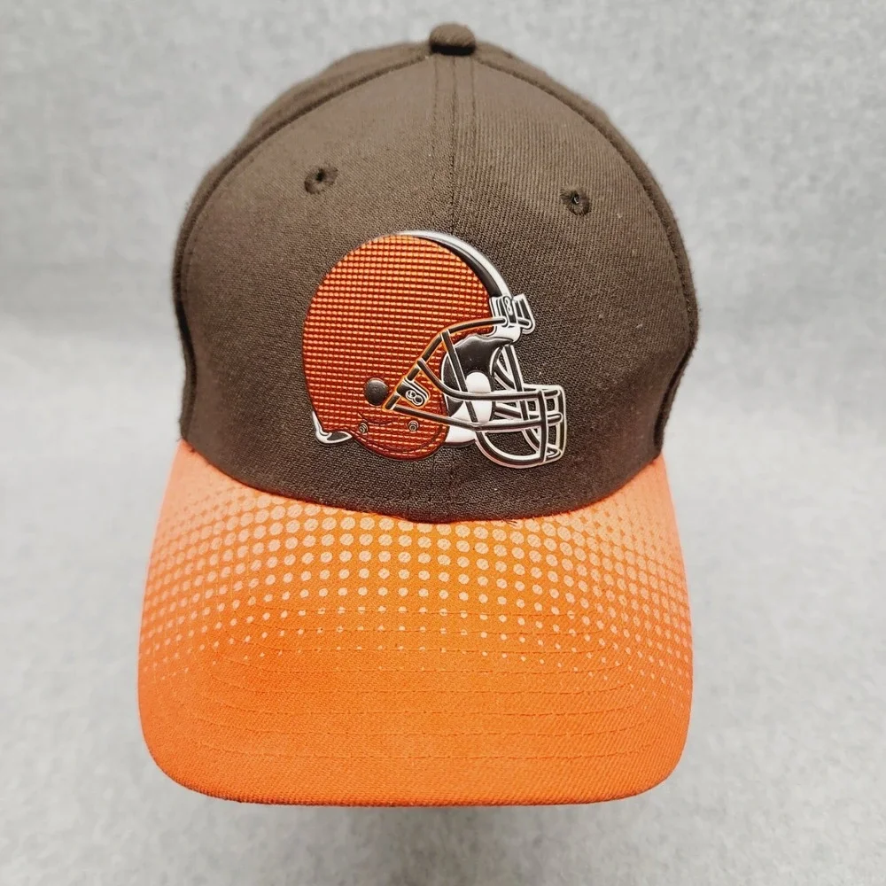 New Era 39Thirty NFL Cleveland‎ Browns Hat Orange Bill Embroidered Size S/M 3930